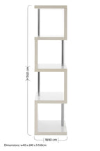 4 Tier White Gloss Shelf Unit