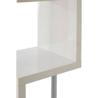 4 Tier White Gloss Shelf Unit