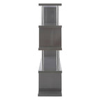 4 Tier Grey Gloss Shelf Unit