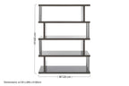 4 Tier Grey Gloss Shelf Unit