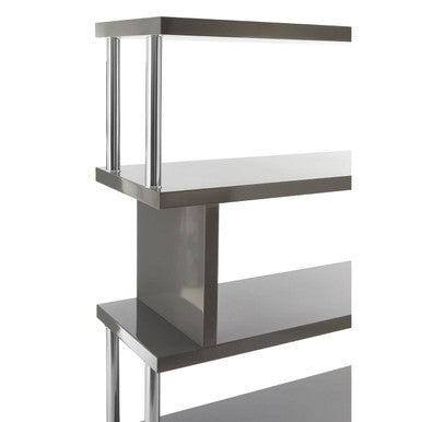 4 Tier Grey Gloss Shelf Unit