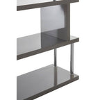4 Tier Grey Gloss Shelf Unit