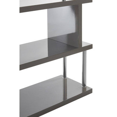 4 Tier Grey Gloss Shelf Unit