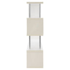4 Tier White Gloss Wide Shelf Unit