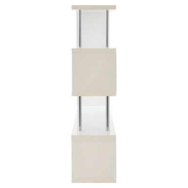 4 Tier White Gloss Wide Shelf Unit