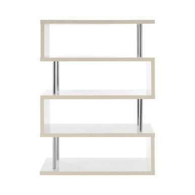 4 Tier White Gloss Wide Shelf Unit
