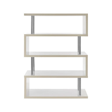 4 Tier White Gloss Wide Shelf Unit