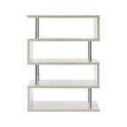 4 Tier White Gloss Wide Shelf Unit