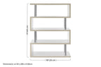 4 Tier White Gloss Wide Shelf Unit