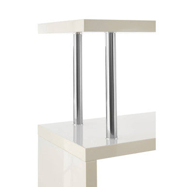 4 Tier White Gloss Wide Shelf Unit