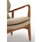 Beige Fabric Chair with Sustainable Birchwood Frame