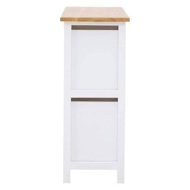 White Wooden 4 Drawer Chest