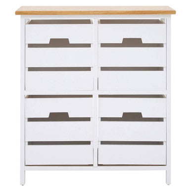White Wooden 4 Drawer Chest