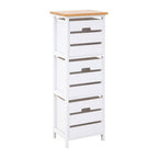 White Wooden 3 Drawer Chest