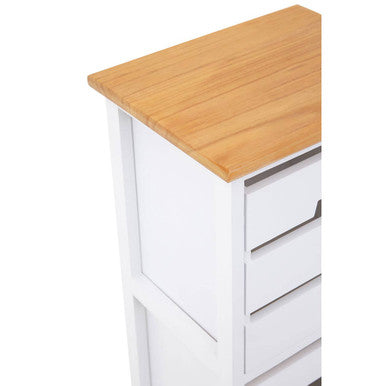 White Wooden 3 Drawer Chest