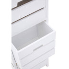 White Wooden 3 Drawer Chest