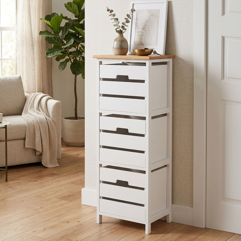 White Wooden 3 Drawer Chest
