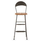 Wood and Metal Bar Chair with Rope Detail