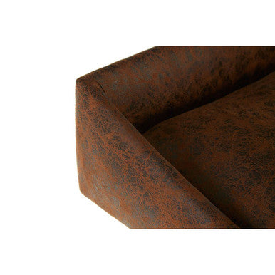 Brown Leather Effect Bar Stool