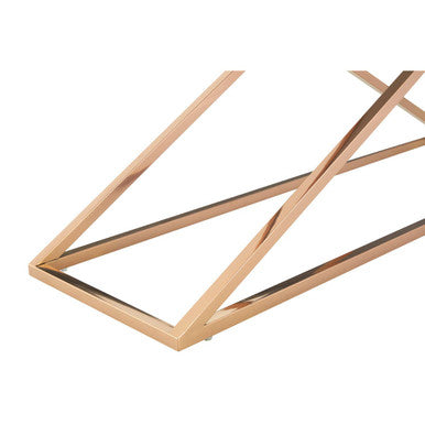 Smoked Glass and Gold Finish Criss Cross Console Table