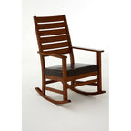 Brown Leather Effect Rocking Chair