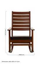 Brown Leather Effect Rocking Chair
