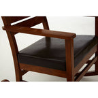Brown Leather Effect Rocking Chair