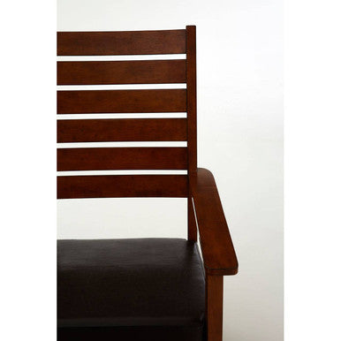 Brown Leather Effect Rocking Chair