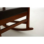 Brown Leather Effect Rocking Chair