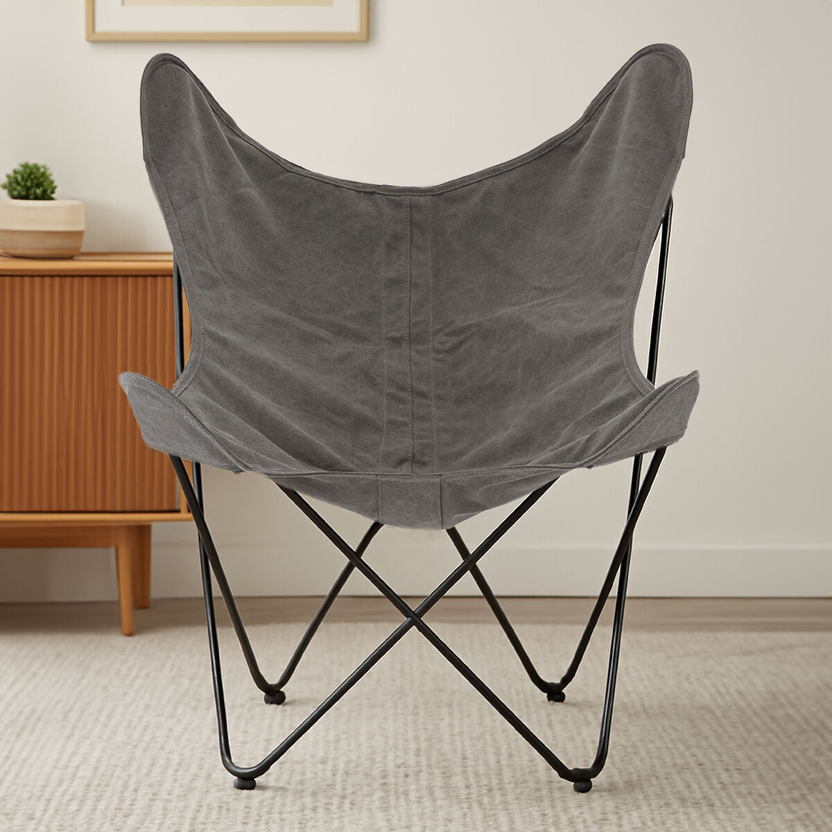 Grey Butterfly Chair