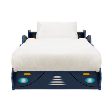 Blue Racing Car Single Bed