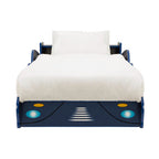 Blue Racing Car Single Bed