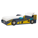 Blue Racing Car Single Bed