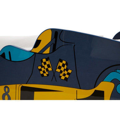 Blue Racing Car Single Bed