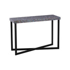 Black Crackle Shell Mosaic Console Table