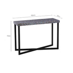 Black Crackle Shell Mosaic Console Table