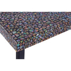 Black Crackle Shell Mosaic Console Table