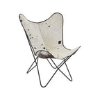 Black and White Cowhide Butterfly Chair