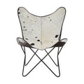 Black and White Cowhide Butterfly Chair