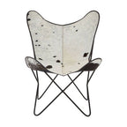 Black and White Cowhide Butterfly Chair