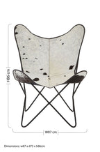 Black and White Cowhide Butterfly Chair