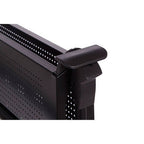 Black Rectangular Folding Kitchen Trolley with 3 Shelves