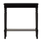 Black Wooden Console Table with Lower Shelf