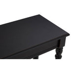 Black Wooden Console Table with Lower Shelf