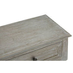 Grey Wash Wooden 2 Drawer Console Table with Lower Shelf