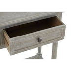 Grey Wash Wooden 2 Drawer Console Table with Lower Shelf