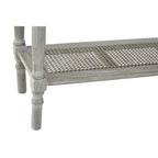 Grey Wash Wooden 2 Drawer Console Table with Lower Shelf