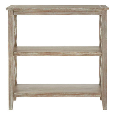 Natural Wash Two Shelf Bookcase