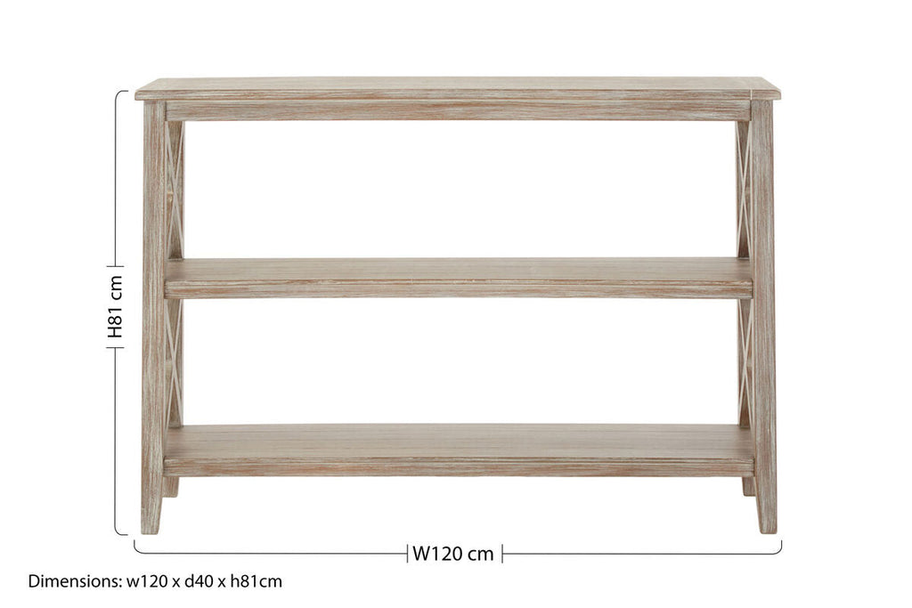 Natural Two Shelf Bookcase
