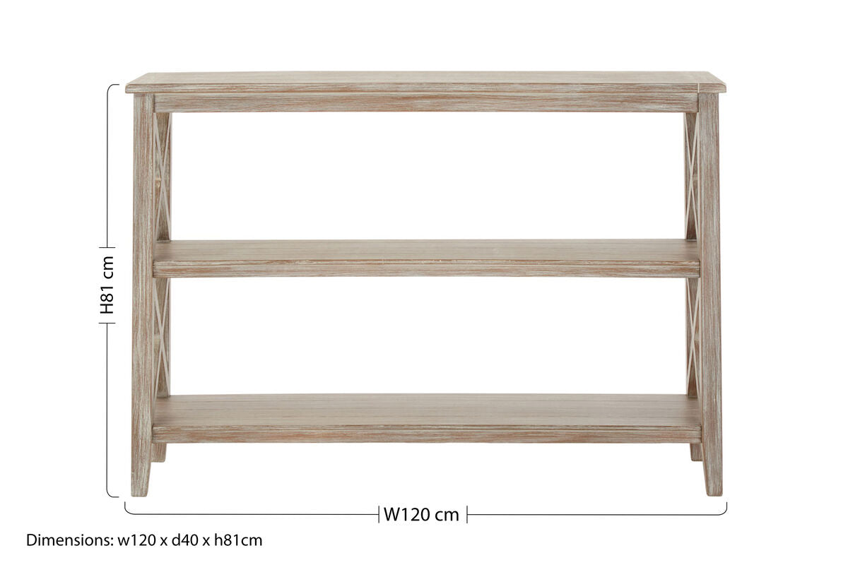 Natural Two Shelf Bookcase